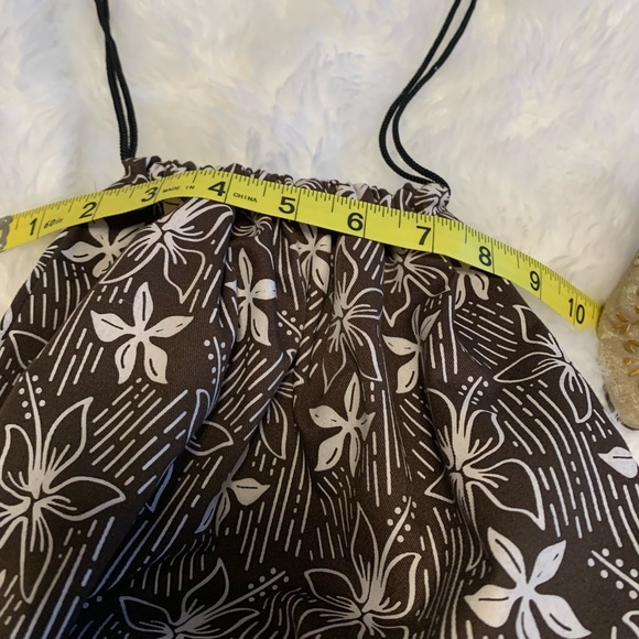 JAMIN PUECH Paris heavier brown drawstring tropical print Dust Bag VVGUC ++ - Picture 8 of 8